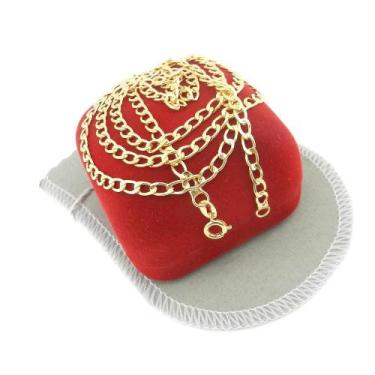 Imagem de Corrente Masculina 70Cm 3Mm Largura Folheado Ouro Cr528 - Wnbijouteria