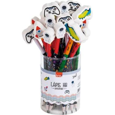 Imagem de Lápis Preto Redondo Decorado HB Adventure com Borracha NA Ponteira - 4