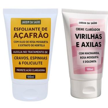 Imagem de Kit Creme Esfoliante de açafrão + Creme clareador de virilhas e axilas