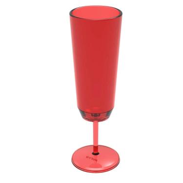 Imagem de Taça para Espumante Champanhe Crippa Plástico Vermelho Transparente