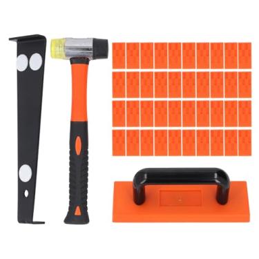 Imagem de Kit de Instalação de Piso Laminado de Madeira, 43 Peças de Ferramentas para Piso Laminado com 40 Espaçadores, Martelo Macio de 2 Lados, Barra de Tração Resistente, Bloco de Batida