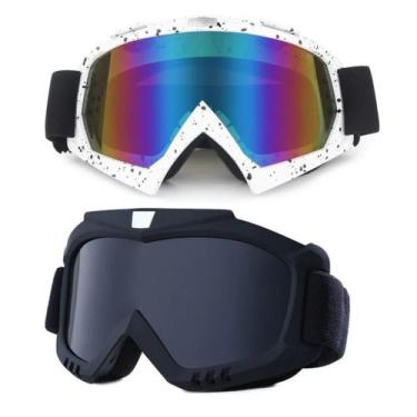 Imagem de Kit 2 Óculos De Snowboard Esqui Kitesurf Motocross Jet Ski UV400 Espel
