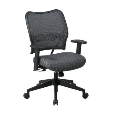 Imagem de SPACE Seating Assento e encosto de tecido VeraFlex Deluxe, controle de inclinação Synchro 2-to-1 e cadeira de gerenciamento de braços ajustáveis bidirecionais, carvão