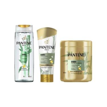 Imagem de Kit Pantene Bambu 1 Sh 400Ml+ 1 Cond 150Ml+ 1 Mascara 600Ml