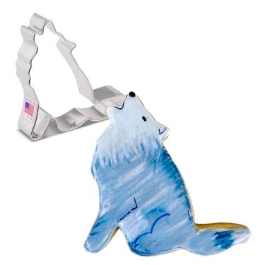 Imagem de Ann Clark Cookie Cutters Cortador de biscoito lobo uivando, 10 cm