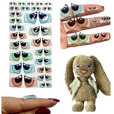 Imagem de 369-M: 25 pares de olhos de resina 3D (verde, azul claro, cinza e marrom) - adesivo e autoadesivo para artesanato, argila, polímero, EVA, porcelana fria, feltro, cerâmica e mais - vários tamanhos em