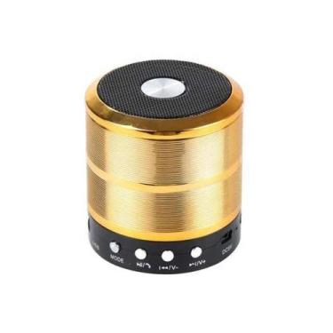 Imagem de Mini Caixinha De Som Bluethooth Speaker WS-887, Amarelo