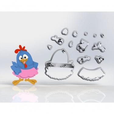 Imagem de Cortador Galinha Pintadinha Rosa Modular Tamanho 13 Cm