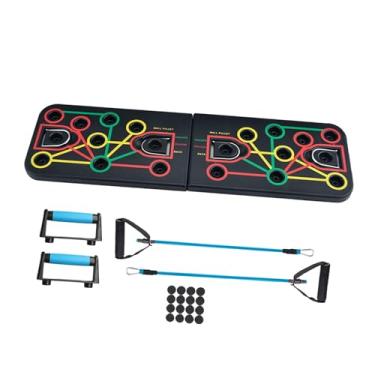 Imagem de simhoa Equipamento de exercício de flexão de braço Acessórios de fitness portáteis de suporte de flexão para treino de corpo inteiro Academia em casa, com 2 Cordas de Tensão