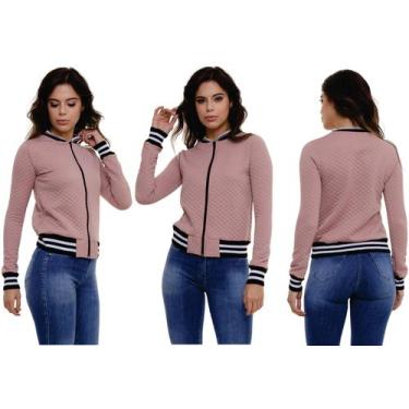 Imagem de Jaqueta Bomber Matelasse Feminina,casaco Frio Moda Blogueira - Mileyso