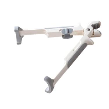 Imagem de Bothyi Pinça para pegador de chapa quente, utensílio de cozinha, pinças multiuso para pegador, suporte para tigela para restaurante comercial, Branco Cinza