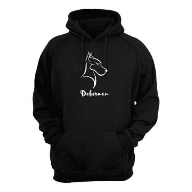 Imagem de Blusa Moletom Capuz Pet Doberman Cachorro Raça Cão Presente - Loja Cli