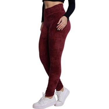 Imagem de Calça Legging Cotelê Veludo Serra e Mar Modas Grossa Cós Alto Inverno Cintura Alta Moda Casual-Feminino