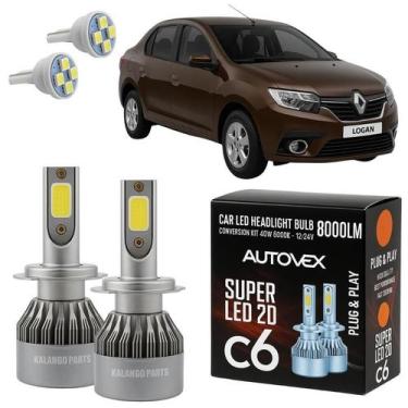Imagem de Ultra LED C6 H7 Lâmpada Farol Baixo Logan 2014 Em diante T10 - Autovex