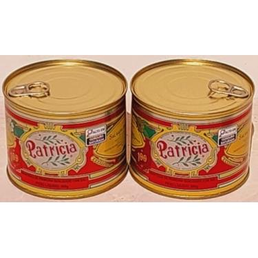 Imagem de Manteiga Mineira PATRICIA com sal, sem Corante e sem Conservante, Kit 2 Latas, 500g cada