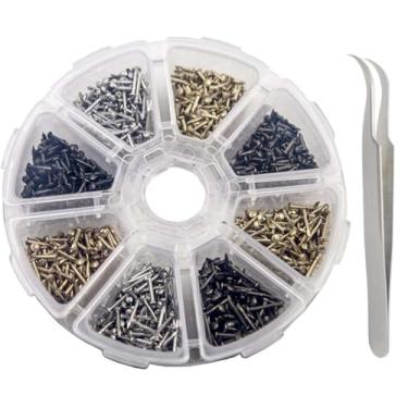 Imagem de Pregos minúsculos de madeira 2/12.7 cm 1/7.6 cm 1/10.2 cm para fotos decorativas faça você mesmo, caixas de madeira, acessórios domésticos, 1600 peças de pregos dourados e prateados de bronze (pregos