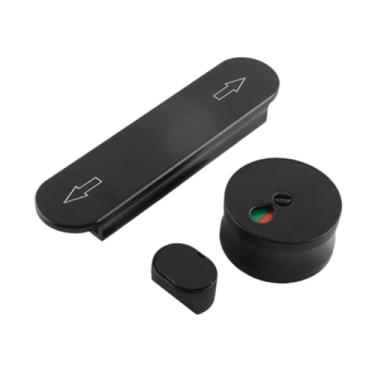 Imagem de Ｂｅｓｇａ Fechadura de porta de banheiro com trava de segurança indicando fácil instalação, banheiro vago ocupado, fechadura de porta divisória para restaurante, Preto