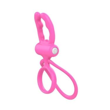 Imagem de Anel Peniano Com Vibrador E Argola Brinquedo Erótico Estimulador para Prazer a Dois [ROSA]