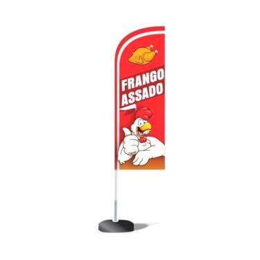 Imagem de Wind Banner dupla face Completo 3m personalizado Frango Assado