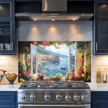 Imagem de Papel de parede de cozinha autoadesivo à prova de óleo, impermeável, protetor de parede, papel removível para armário