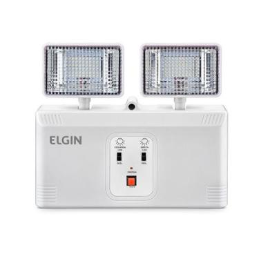Imagem de Luminária Luz De Emergência Led 2000 Lumens 2 Faróis - Elgin