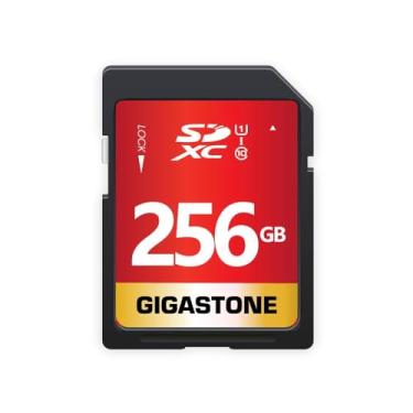 Imagem de Gigastone Cartão SD de 256 GB UHS-I U1 Classe 10 SDXC Cartão de Memória Alta Velocidade Full HD Vídeo Canon Kodak Olympus Câmera Digital, com 1 mini capa