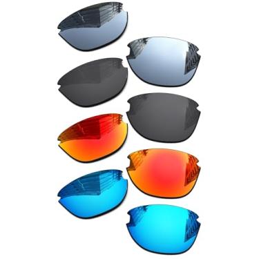 Imagem de Lentes de reposição polarizadas de 1,6 mm para óculos de sol Oakley Frogskins Lite OO9374 63 mm, proteção UV, lentes espelhadas escuras, peças de reparo e kit