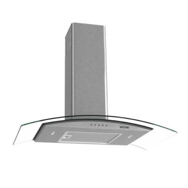 Imagem de Coifa Fogatti De Parede Clean Vidro Curvo Kromanox 80Cm, 220V