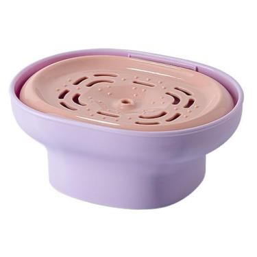 Imagem de WeiLaiKeQi Dispensador de sabão em pó, acessório de cozinha, durável, resistente, dispensador de detergente para louça, Roxo