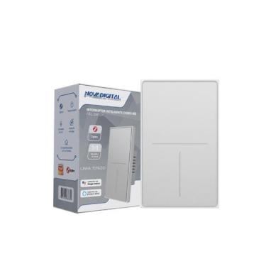 Imagem de Interruptor Inteligente Zigbee Linha Topázio 3 Botões BRANCO - NOVA DI