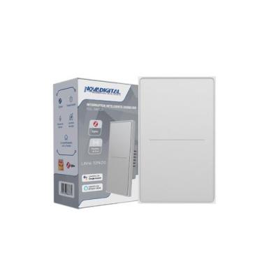 Imagem de Interruptor Inteligente Zigbee Linha Topázio 2 Botões BRANCO - NOVA DI
