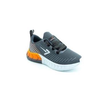 Imagem de Tênis Infantil Menino Box200 Bk1711 - Cinza Grafite / Laranja-Masculino