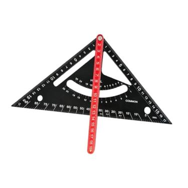 Imagem de Gralara Esquadro de carpinteiro de 7 polegadas, régua triangular ajustável de escala dupla, esquadro combinado para projetos de reforma de maquinistas
