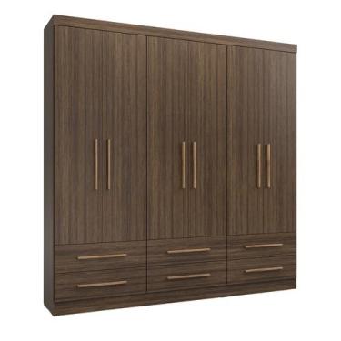 Imagem de Guarda-roupa Casal 6 Portas 6 Gavetas Majestic Capuccino - Batrol Móve