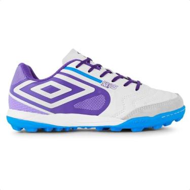 Imagem de Chuteira Umbro Society Pro 5 Bump Club U01FB043 Branco/Púrpura