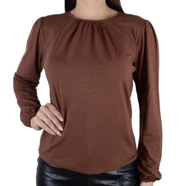 Imagem de Blusa Feminina Olho Fatal ML MarromNut - 60184-Feminino