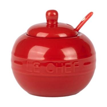 Imagem de Haüskraft- Açucareiro de cerâmica Le Chef vermelho 300 ml.