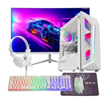 Imagem de Computador PC Gamer Amd Ryzen 5 5600g 32gb Ram SSD 480GB RTX 3060 12gb Monitor 23" Curvo - Branco