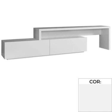 Imagem de Rack Veneza Univ Extensível 164 cm a 300 cm Laca Branca Acetinada - To