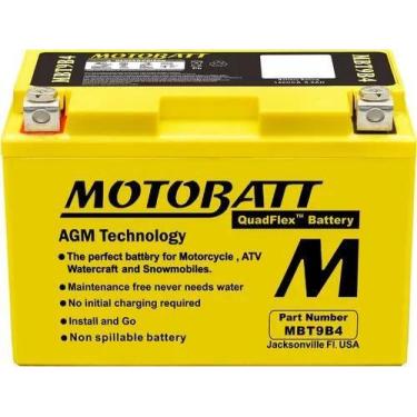 Imagem de Bateria Motobatt Agm Mbt9b4 9ah Yamaha R6 Xt 600 660 Mt 03