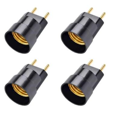 Imagem de Bocal Soquete Porta Lampada Borne Embutido Base E27 04 Un - Kaztec