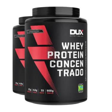 Imagem de Kit 2 Whey Protein Concentrado Dux Sabor Neutro 900G