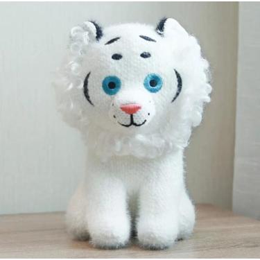 Imagem de Leão Branco Pelúcia Leãozinho Filhote Bicho Animal da Selva - ALGAZARR