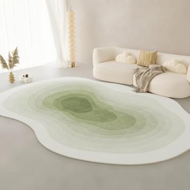 Imagem de Tapetes para quarto, formas irregulares, decoração para sala de estar, carpete grosso, felpudo, macio (100x160cm/K)