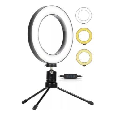 Imagem de Ring Light Luz Led Iiumi Mesa 16cm Tripé Foto Video Youtuber