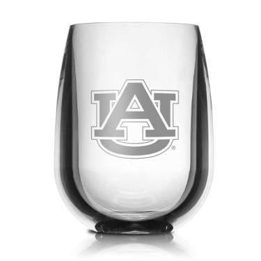 Imagem de Westrick Copos de vinho sem haste Auburn Tigers Copos inquebráveis com base pesada e borda semelhante a vidro – Taças de vinho inquebráveis – Pacote com 1