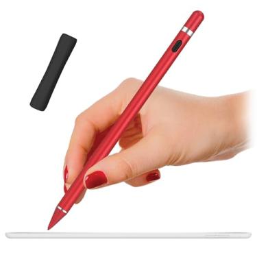 Imagem de Caneta Stylus Pencil 1ª geração de substituição para Apple iPad Pro 1ª iPad 1ª 2ª 3ª 4ª 5ª geração iPad Mini 1 2 3 4 iPad Air 1ª 2ª iOS Android Tela sensível ao toque + suporte gratuito (vermelho)