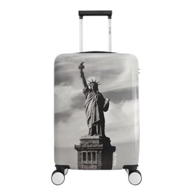 Imagem de Mala de bordo viagem 10 kg Nova York em ABS + PC Cinza