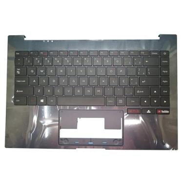 Imagem de Laptop Azul PalmRest e Teclado Para Positivo Motion Plus Q464B SCDY300-16-US-1 Brasil BR Sem Touchpad