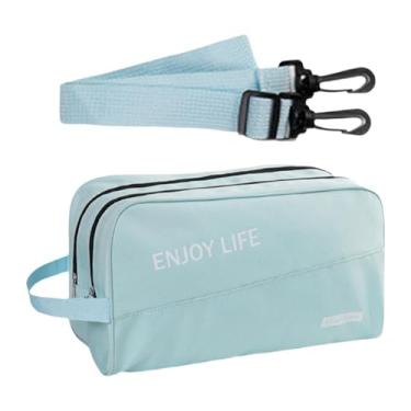 Imagem de rockible Bolsa de ginástica, bolsa de viagem, tote para mulheres e homens, multifuncional, leve, para o fim de semana, de ombro para academia, esportes, viagem, Azul